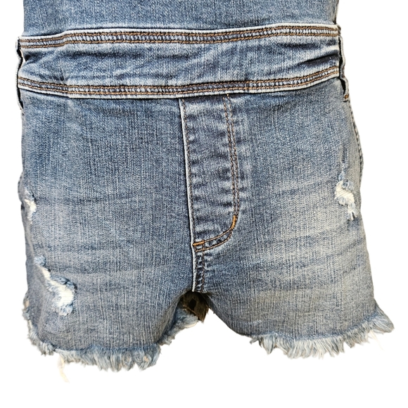 See Thru Soul, Short Denim Overalls, Size 27 Boyfriend Shortall - Picture 3 of 10